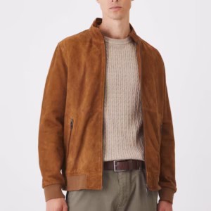 Kurtka zamszowa męska typu harrington
